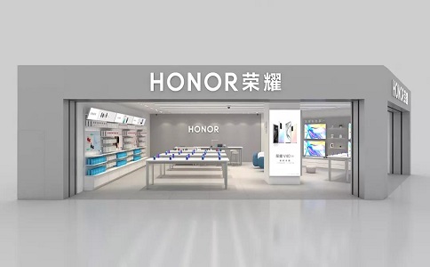 華為榮耀手機展柜